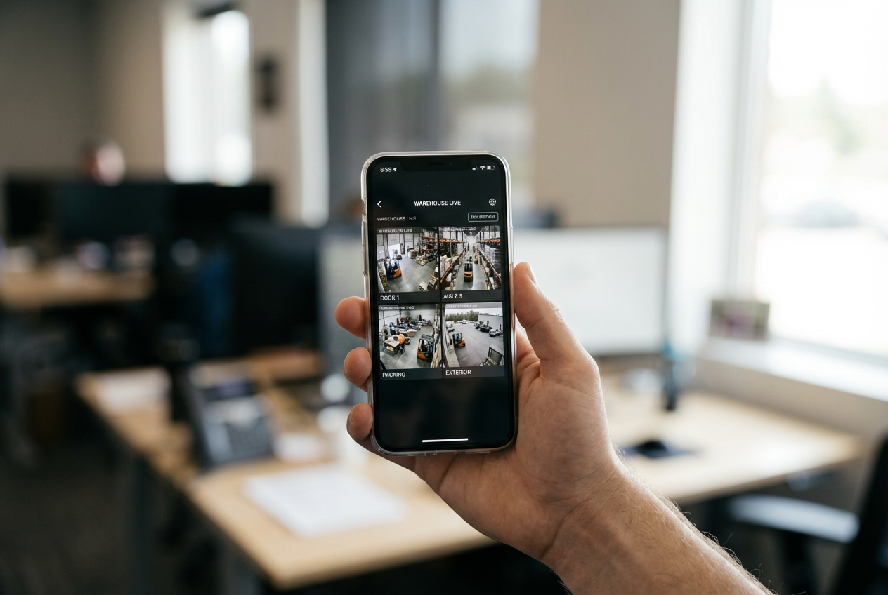 Accès mobile surveillance smartphone application