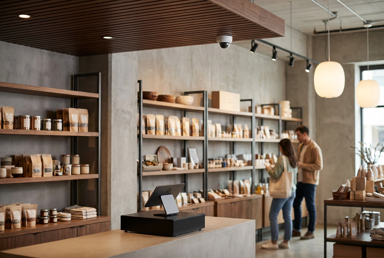 Commerce retail caméra dôme surveillance