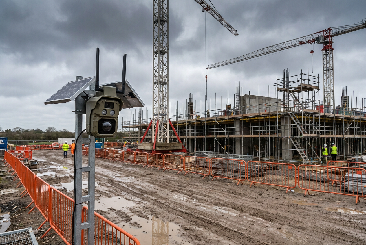 Chantier BTP caméra autonome solaire
