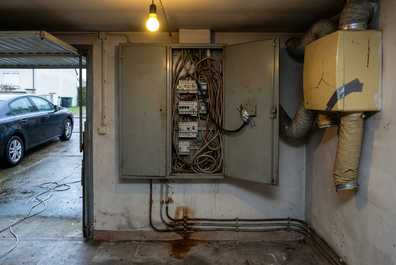 Maison années 80 avant mise aux normes électriques